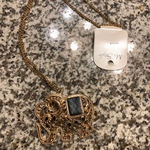 Gold Filigree Elephant Necklace